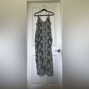 Manuhealii Green and White Maxi Dress